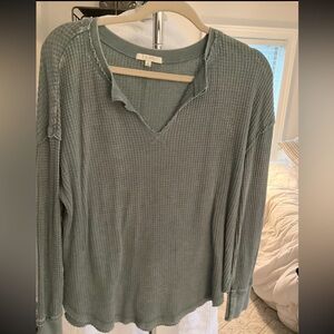 Z Supply Women's Sage Waffle Knit Long Sleeve